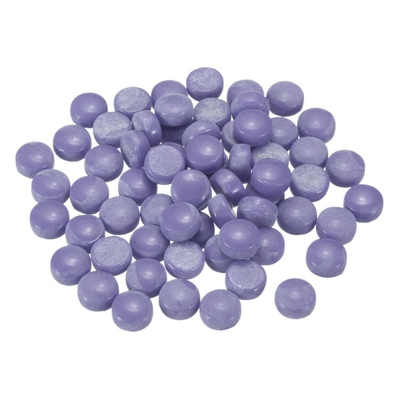Uxcell 12mm Glass Mosaic Tiles, 200g Round Iridescent Glass Pieces Recycled Mosaic Tiles Bulk for Vase Flower Pots Aquarium Decor Garden Project DIY Art Craft, Purple