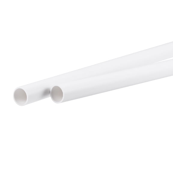 Pipe Round Rigid Plastic Tube 6.8mm ID 8.8mm OD 500mm White for Water Pipe,Crafts,Decoration,Cable Sleeve 2 Pack 12mm ID 14mm OD