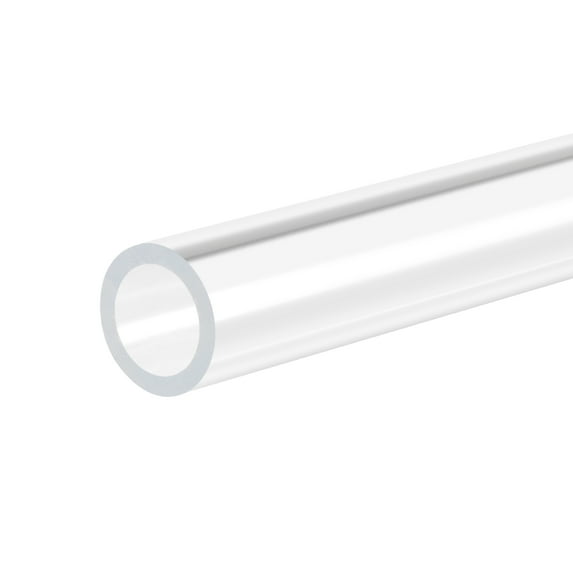 Uxcell 2 Pcs Clear Acrylic Pipes Round Tube for Lamps and Lanterns 12mm x 16mm