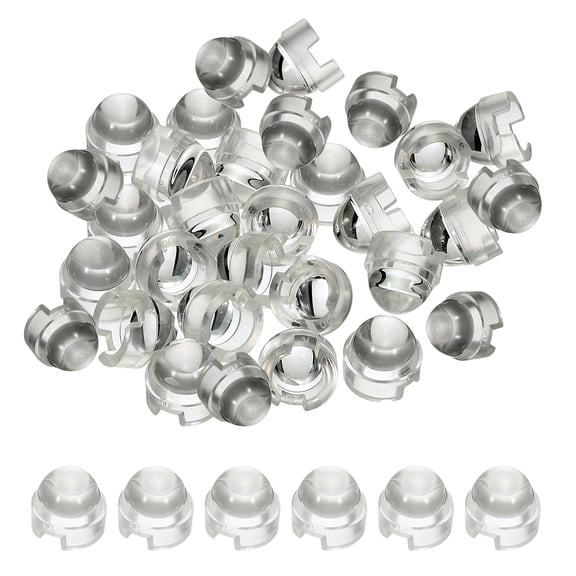 Uxcell 12mm LED Convex Lens, 36 Pack 30 Degree Beam Angle PMMA Acrylic LED Optical Convex Condenser Lens for 1W 3W LED Lamp Beads Infrared Cameras, Transparent