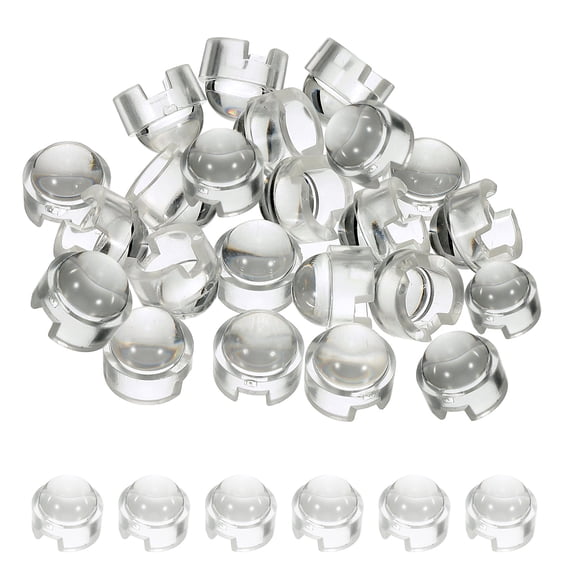 Uxcell 12mm LED Convex Lens, 36 Pack 45 Degree Beam Angle PMMA Acrylic LED Optical Convex Condenser Lens for 1W 3W LED Lamp Beads Infrared Cameras, Transparent