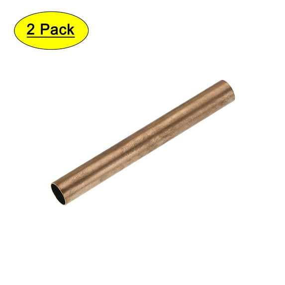 Uxcell 12mm OD 0.5mm Wall Thickness 100mm Length Copper Round Tube 2 Pack
