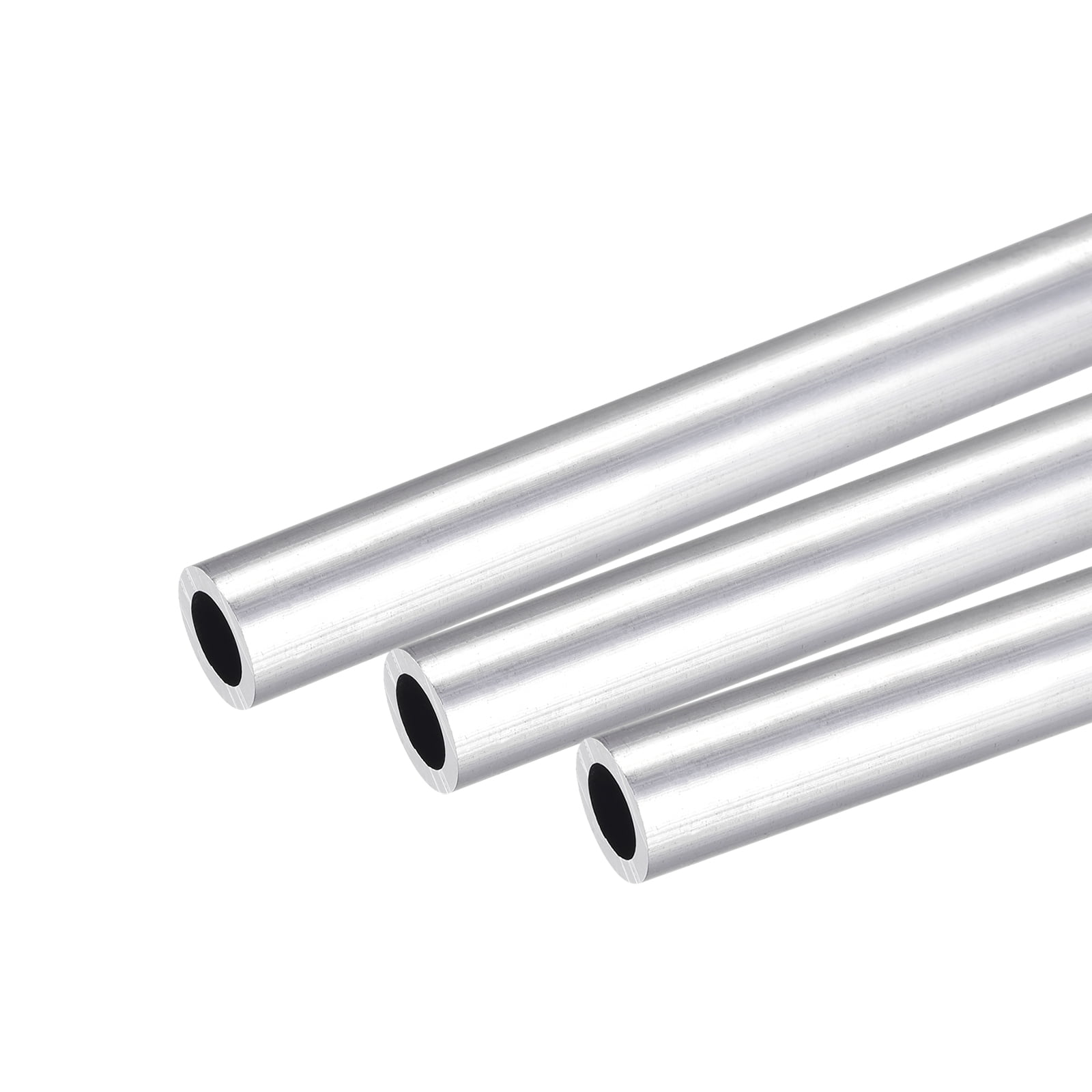 2-Pack 6063 Aluminum Round Tubes - 300mm Length, 12mm OD, 9mm ID, Seamless Straight Tubing For DIY & Crafts