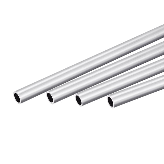 Uxcell 12mm OD 9mm Inner Dia 300mm Length 6063 Aluminum Round Tube 4 Pack