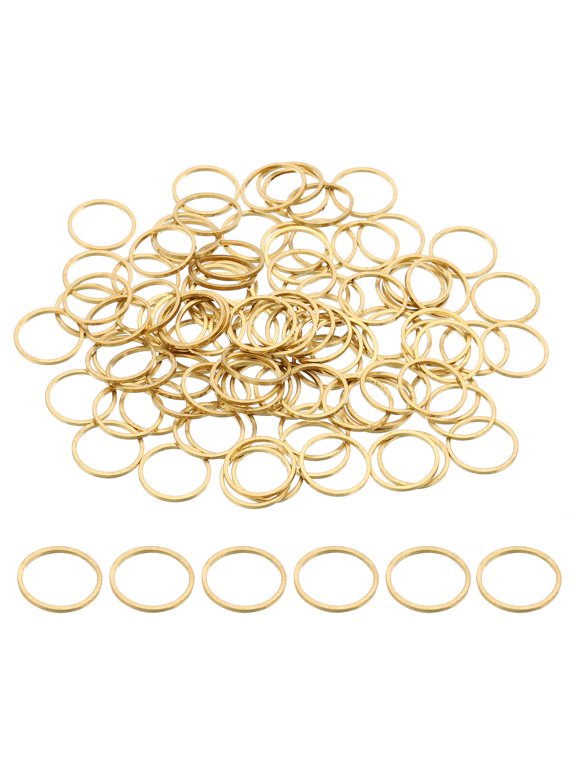 12mm OD x 10.5mm ID Earring Beading Hoop, 100Pcs Solid Copper Beading Finding Ring
