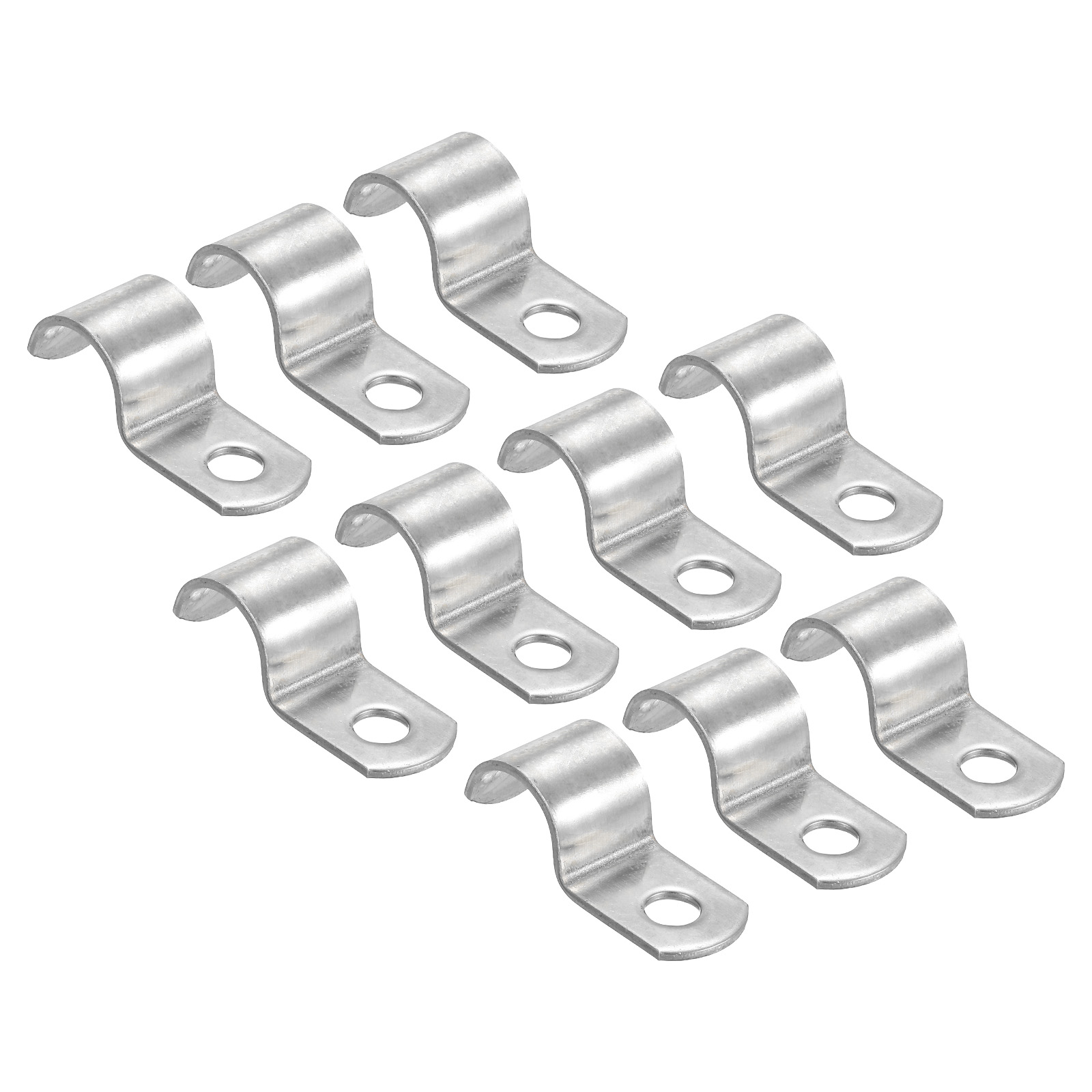 Uxcell M100 Rigid Pipe Straps – 304 Stainless Steel Tube Clamps, 2-Hole Design, Pack Of 4