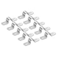 thumbnail image 1 of Uxcell 12mm Rigid Pipe Strap Clamp, 20 Pcs 304 Stainless Steel Two Hole U-shape Tube Clip, 1 of 5
