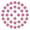 thumbnail image 1 of 12mm Sunflower Pearl Sew on Rhinestones, 200 Pcs Rhinestone Sequin Embellishments Crystal Glass Silver Base for Bedazzling, Rose Red, 1 of 7