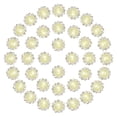 thumbnail image 1 of 12mm Sunflower Pearl Sew on Rhinestones, 200 Pcs Rhinestone Sequin Embellishments Crystal Glass Silver Base for Bedazzling, Yellow, 1 of 7