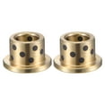 thumbnail image 1 of Uxcell 12mm x 18mm x 15mm Flanged Sleeve Bearings Wrapped Oilless Bushings Brass 2 Pack, 1 of 5