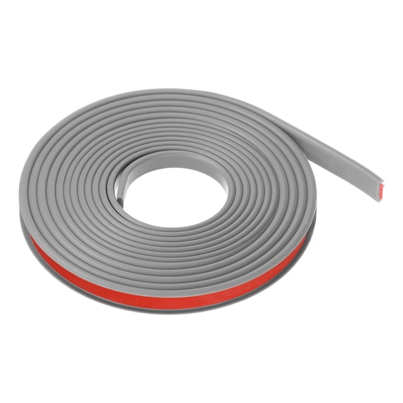 Uxcell 12mm x 5000mm Flexible TPE Self Adhesive U-Shape Veneer Edging Edge Banding Gray