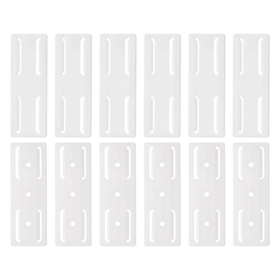 Uxcell 12pack Adhesive Punch-Free Socket Holder, Power Strip Holder Fixer, White