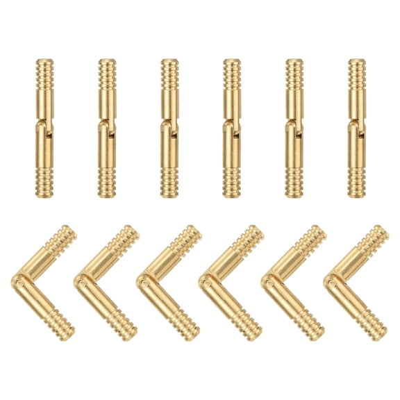 Uxcell 12pack Invisible Brass Barrel Hinge, 30x4mm Concealed Hinges, Folding Support Cylindrical Hidden Barrel Hinges