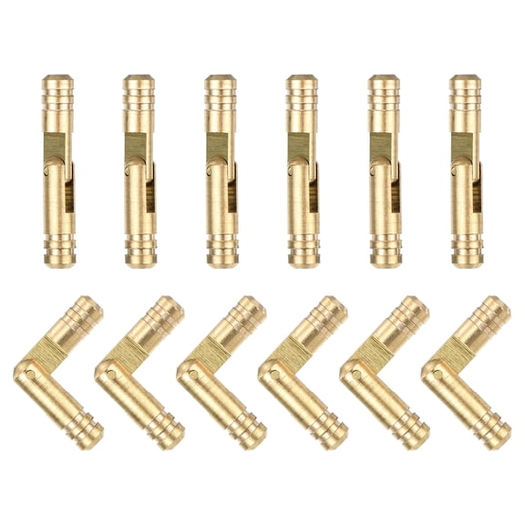 Uxcell 12pack Invisible Brass Barrel Hinge, 30x5mm Concealed Hinges, Folding Support Cylindrical Hidden Barrel Hinge