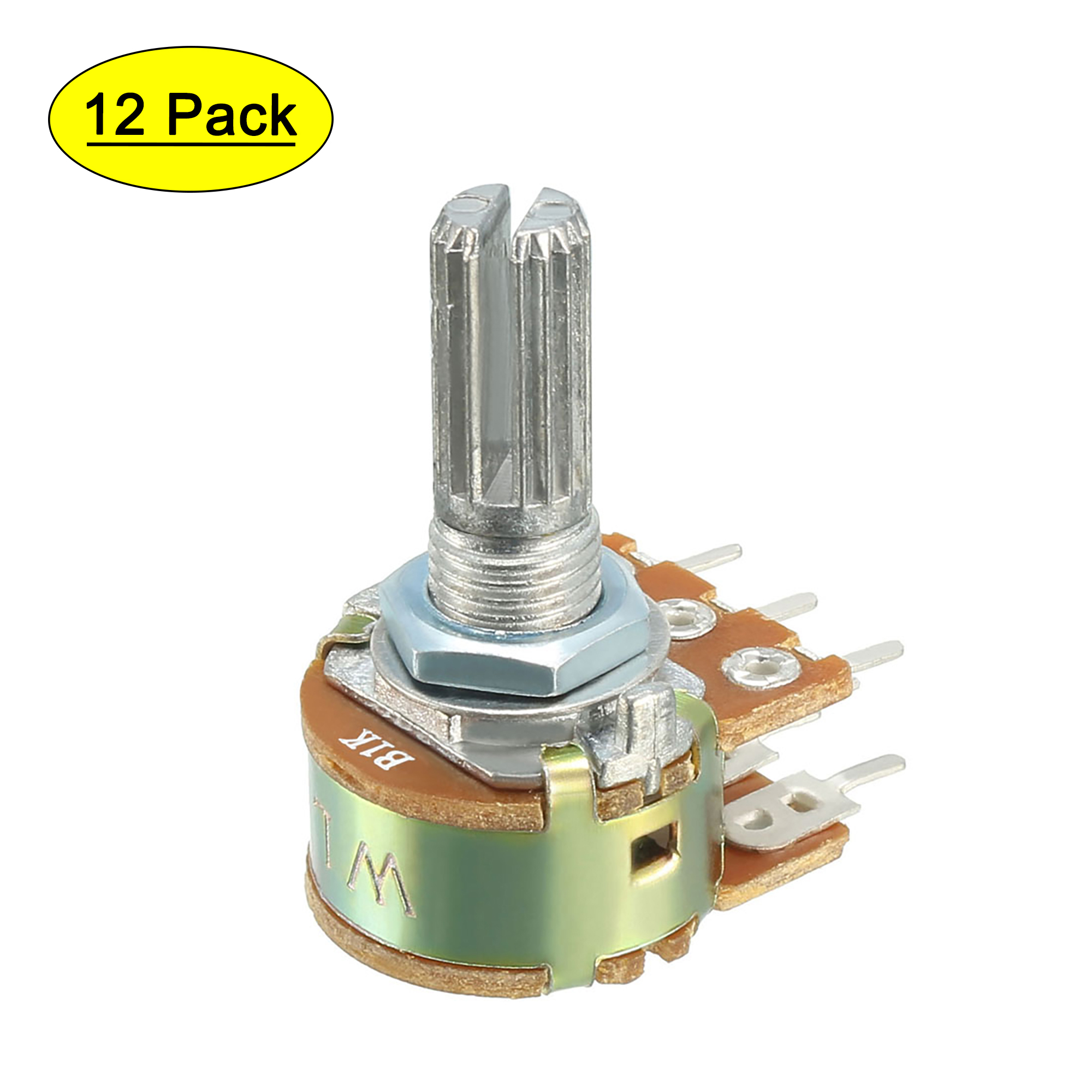 Uxcell 12packs 1K 20K 5K 10K Variable Resistor Rotary Carbon