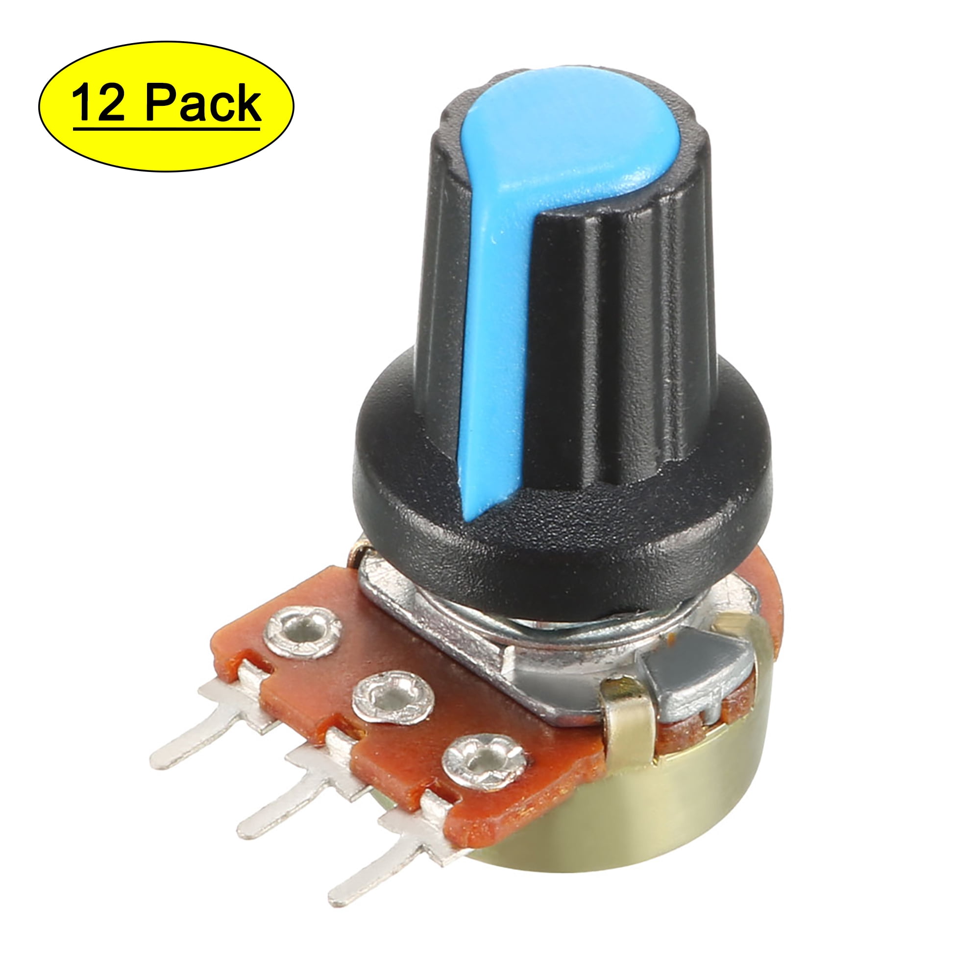 Uxcell 12packs 50K Ohm Variable Resistors Single Turn Carbon Film Taper ...