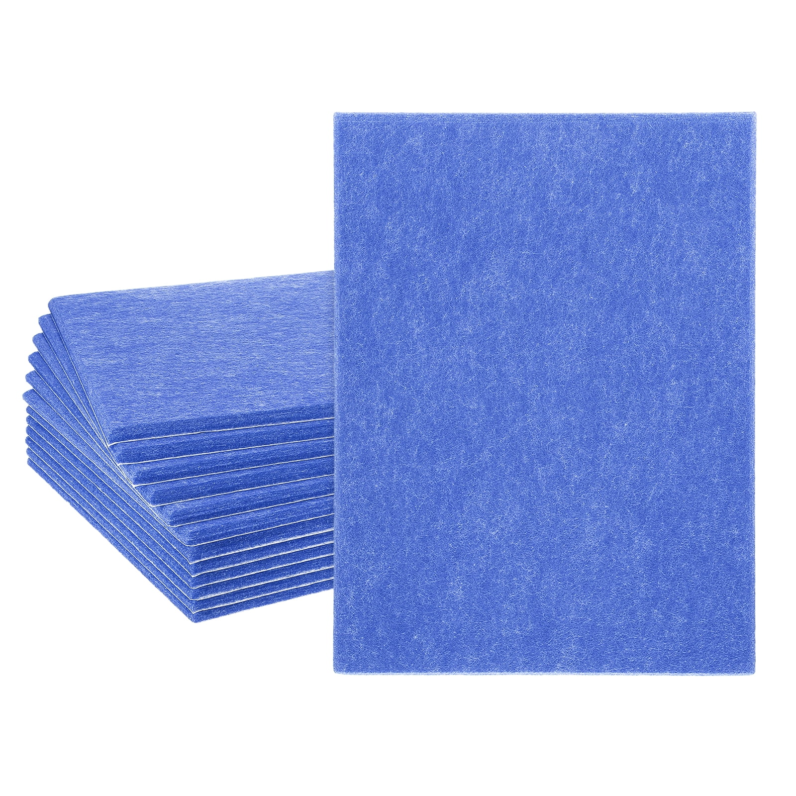 Uxcell 12pcs Acoustic Panels High-Density Sound Proof Felt Self Stick Non-Slip Pads 16"x12"x0.35", Sky Blue