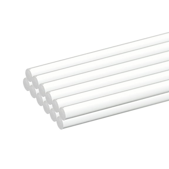 Uxcell 12pcs Acrylic Round Rods 5/32" x 12" Clear Acrylic Dowel Rods Sticks Plastic Sticks Strip for DIY Crafts Lighting Gardening Decorations - 2mm x 300mm
