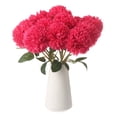 thumbnail image 1 of Uxcell 12pcs Artificial Chrysanthemum Ball Flower Faux Chrysanthemum Flowers Bouquet Silk Fake Mum Flower for Home Garden Wedding Party Decoration, Rose Red, 1 of 7