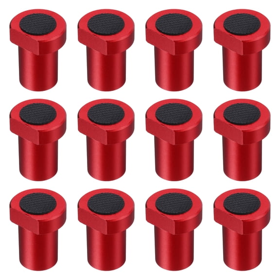 Uxcell 12pcs Bench Dogs 13/16"(20mm) Bench Dogs Woodworking Clamp Aluminum Alloy Workbench with Non-Slip Pads Single Side for Woodworking Tables & DIY Projects, Red