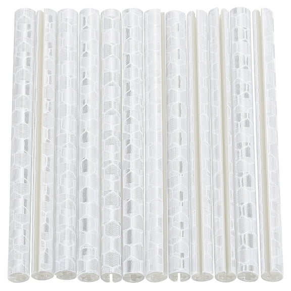 Uxcell 12pcs Bike Reflective Spoke Skin Plastic Bicycle Spoke Reflectors Spoke Covers Trim Wrap Wheel Visibility, Red