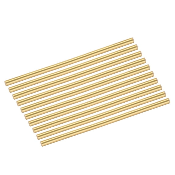 Uxcell 12Pcs Brass Rods 0.16 x 3.94" Brass Solid Round Stock Lathe Bar for Knife Handles Pin DIY Craft Model Plane