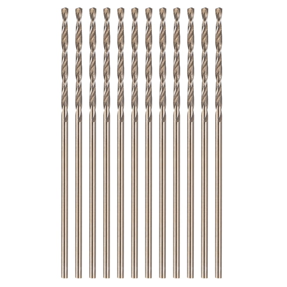 Uxcell 12pcs Cobalt Drill Bit #58 0.042" HSS-CO Baked Yellow Twist Drill Bit Set