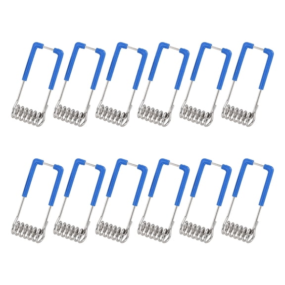 Uxcell 12pcs Downlight Panel Lamp Spring Clip, 40x16mm LED Recessed Ceiling Lights Accessories Securing Clamps Universal Butterfly Wing Clips for Lighting Fittings, Silver/Blue