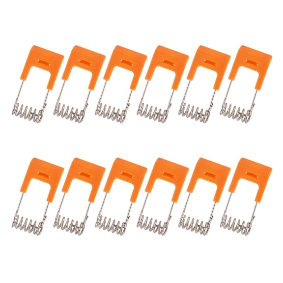 Uxcell 12pcs Downlight Panel Lamp Spring Clip, 40x18mm LED Recessed Ceiling Lights Accessories Securing Clamps Universal Butterfly Wing Clips for Lighting Fittings, Silver/Orange
