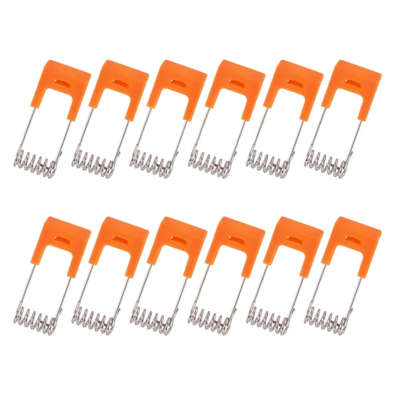 Uxcell 12pcs Downlight Panel Lamp Spring Clip, 45x18mm LED Recessed Ceiling Lights Accessories Securing Clamps Universal Butterfly Wing Clips for Lighting Fittings, Silver/Orange