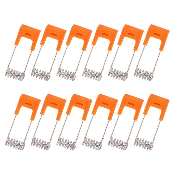 Uxcell 12pcs Downlight Panel Lamp Spring Clip, 50x18mm LED Recessed Ceiling Lights Accessories Securing Clamps Universal Butterfly Wing Clips for Lighting Fittings, Silver/Orange