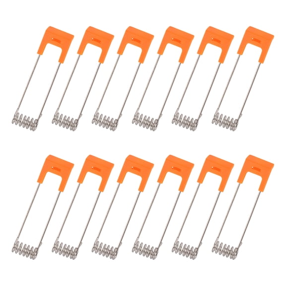 Uxcell 12pcs Downlight Panel Lamp Spring Clip, 70x18mm LED Recessed Ceiling Lights Accessories Securing Clamps Universal Butterfly Wing Clips for Lighting Fittings, Silver/Orange