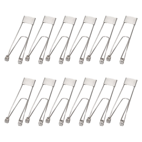 Uxcell 12pcs Downlight Spring Clips, 64x20mm LED Recessed Ceiling Lights Accessories Securing Clamps Universal Butterfly Wing Clips for Spotlights, Panel Lamp Lighting Fittings