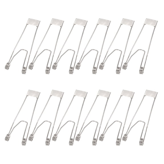 Uxcell 12pcs Downlight Spring Clips, 75x28mm LED Recessed Ceiling Lights Accessories Securing Clamps Universal Butterfly Wing Clips for Spotlights, Panel Lamp Lighting Fittings