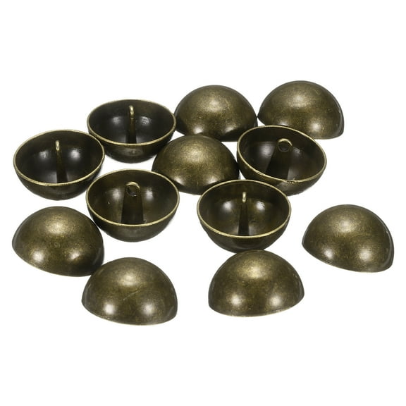 Uxcell 12pcs Hal-Domed Metal Sewing Buttons, 25mm / 1" Half Round Mushroom Pearl Cap Metal Buttons for Blazer Suit, Coat, Bronze