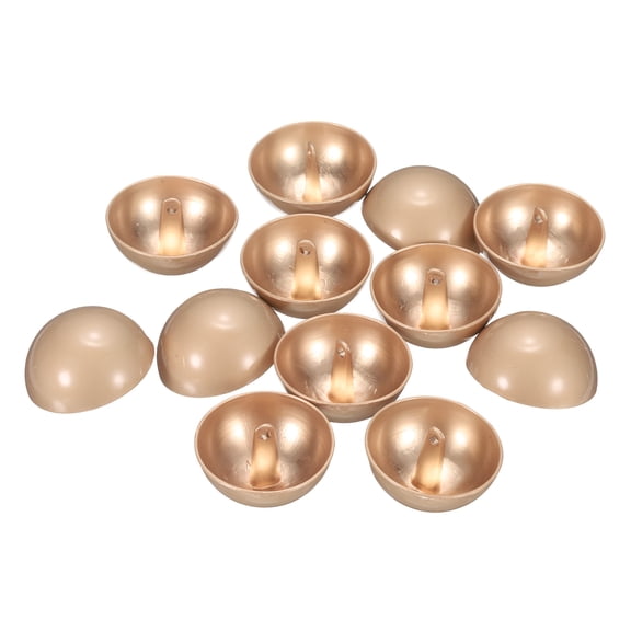 Uxcell 12pcs Hal-Domed Metal Sewing Buttons, 28mm / 1 1/8" Half Round Mushroom Pearl Cap Metal Buttons for Blazer Suit, Coat, Misty Gold