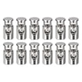 thumbnail image 1 of Uxcell 12pcs Metal Cord Locks 0.16" Diameter Single Hole Spring Toggle Stopper Cord Stops Fastener Toggles Nickel, 1 of 5