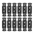 thumbnail image 1 of Uxcell 12pcs Metal Cord Locks End Spring Toggle Stopper Suitable for Drawstrings Bag Clothes Lanyard, Black Matte, 1 of 5