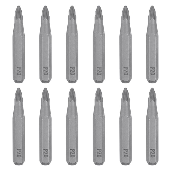 Uxcell 12pcs PZ0 Screwdriver Bit 5/32" Hex Shank 28mm/1.1" Length Magnetic Phillips Slotted S2 Steel Screw Driver Bit for Precision Repair