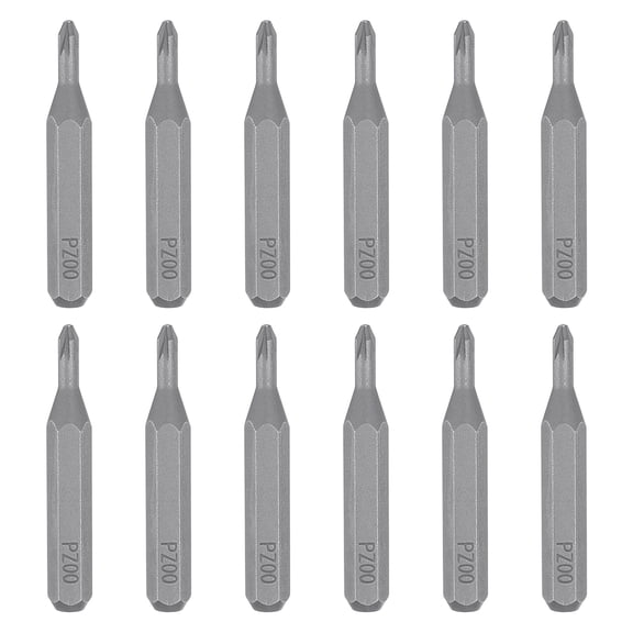 Uxcell 12pcs PZ00 Screwdriver Bit 5/32" Hex Shank 28mm/1.1" Length Magnetic Phillips Slotted S2 Steel Screw Driver Bit for Precision Repair