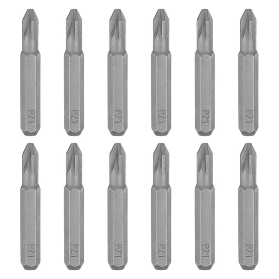 Uxcell 12pcs PZ1 Screwdriver Bit 5/32" Hex Shank 28mm/1.1" Length Magnetic Phillips Slotted S2 Steel Screw Driver Bit for Precision Repair
