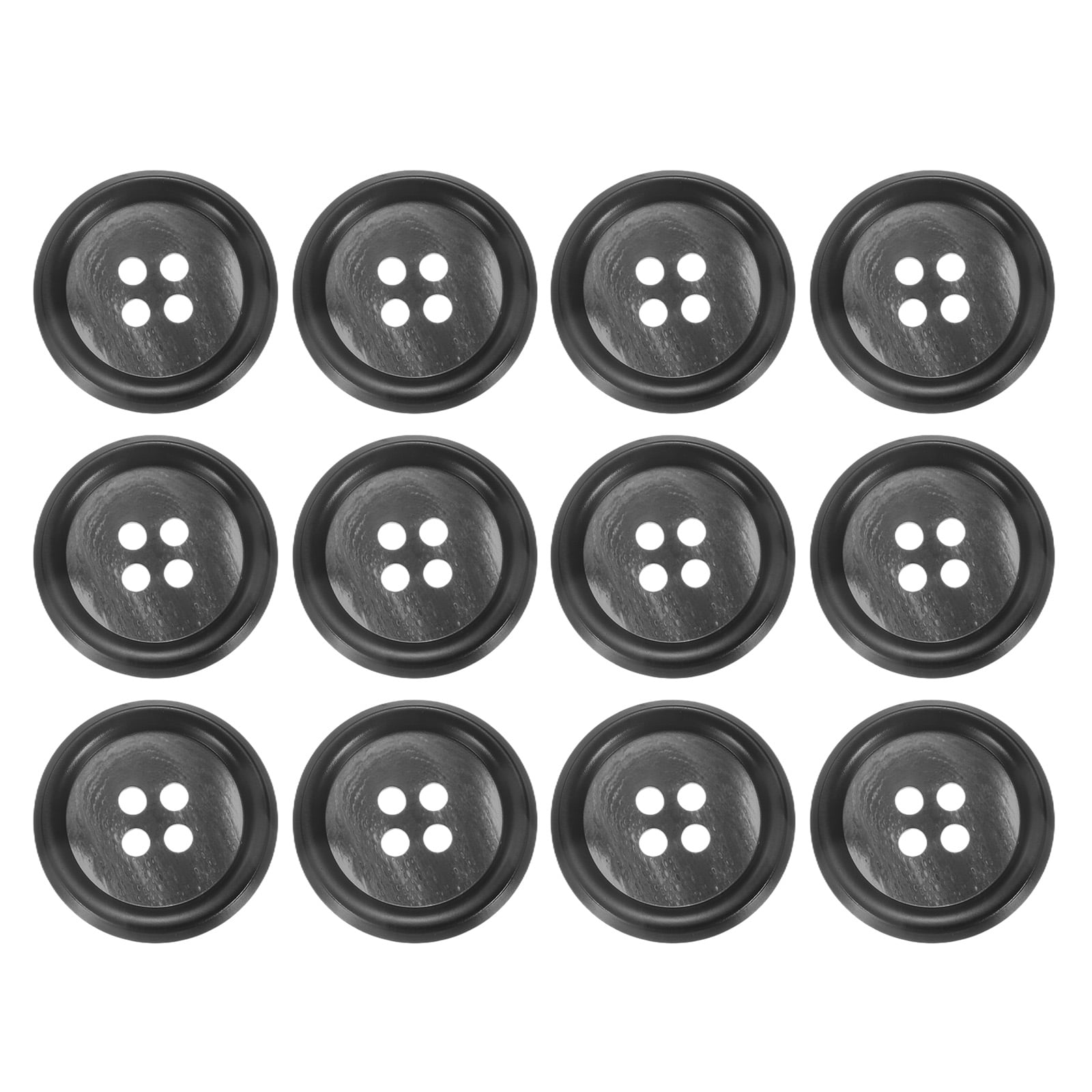 Uxcell 12Pcs Resin Sewing Button, 20mm 3/4 inch 4 Holes Round Buttons ...
