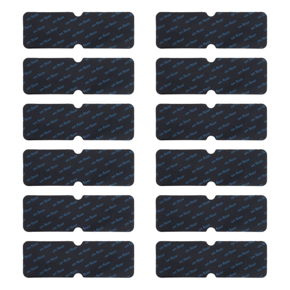 Uxcell 12pcs Rug Non-Slip Grippers Double Concave Reusable Rug Tape for Floor Black