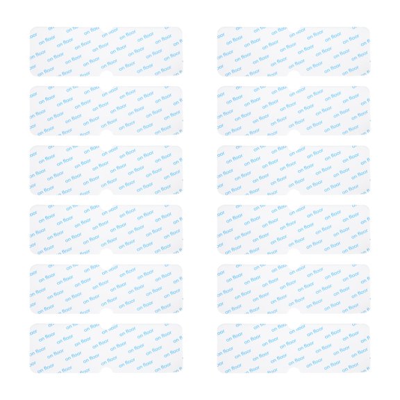 Uxcell 12pcs Rug Non-Slip Grippers Double Concave Reusable Rug Tape for Floor White