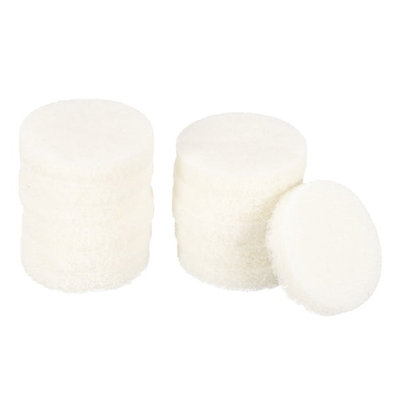 Uxcell 12pcs Scrubber Scouring Pads 450 Grits 2" Drill Power Brush Hoop and Loop Surface Conditioning Disc, White