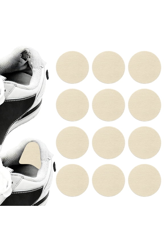 12pcs Shoe Patches for Holes 2" Circle Shape Self-Adhesive Shoe Hole Prevention Repair Patch for Sports Boots Sneakers Inserts, Beige