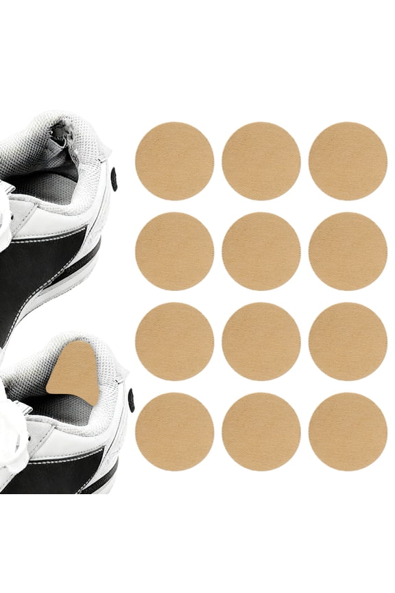 12pcs Shoe Patches for Holes 2" Circle Shape Self-Adhesive Shoe Hole Prevention Repair Patch for Sports Boots Sneakers Inserts, Coffee