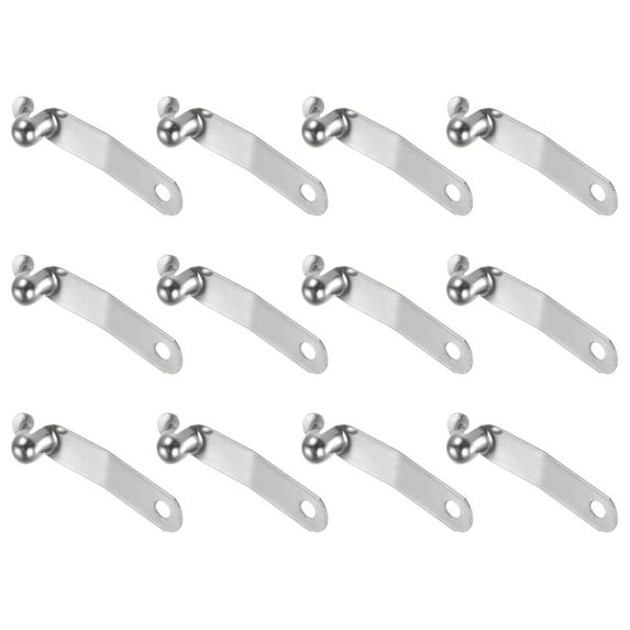 Uxcell 12pcs Single Button Kayak Paddle Snap Spring Clip 37x7mm V Shaped Hollow Lift Telescopic Locking Pole Clips