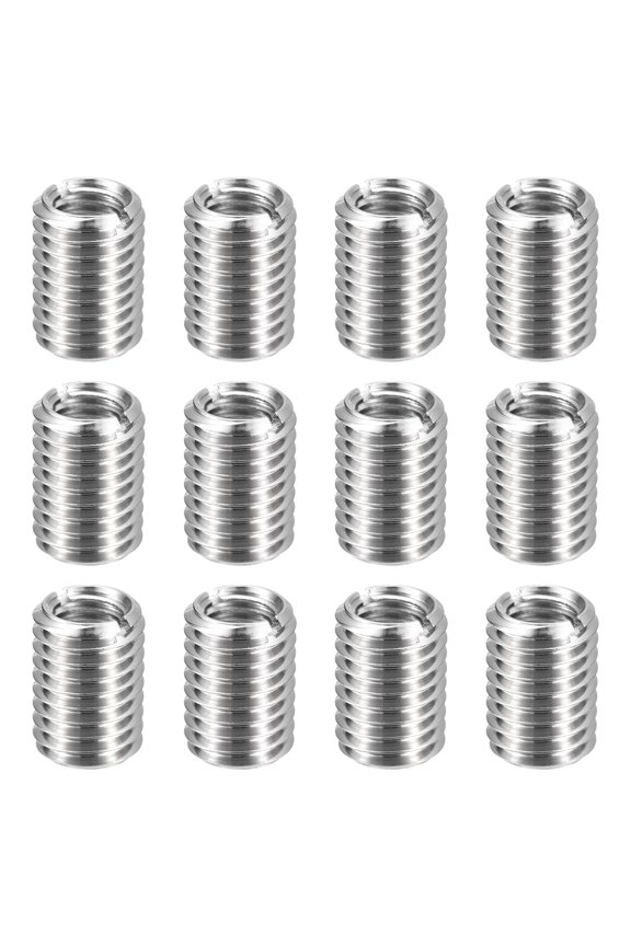 12pcs Thread Repair Inserts M14 x 2 Male to M10 x 1.5 Female Thread 20mm Long Stainless Steel Reducing Nuts Metric Self Tapping Sleeves