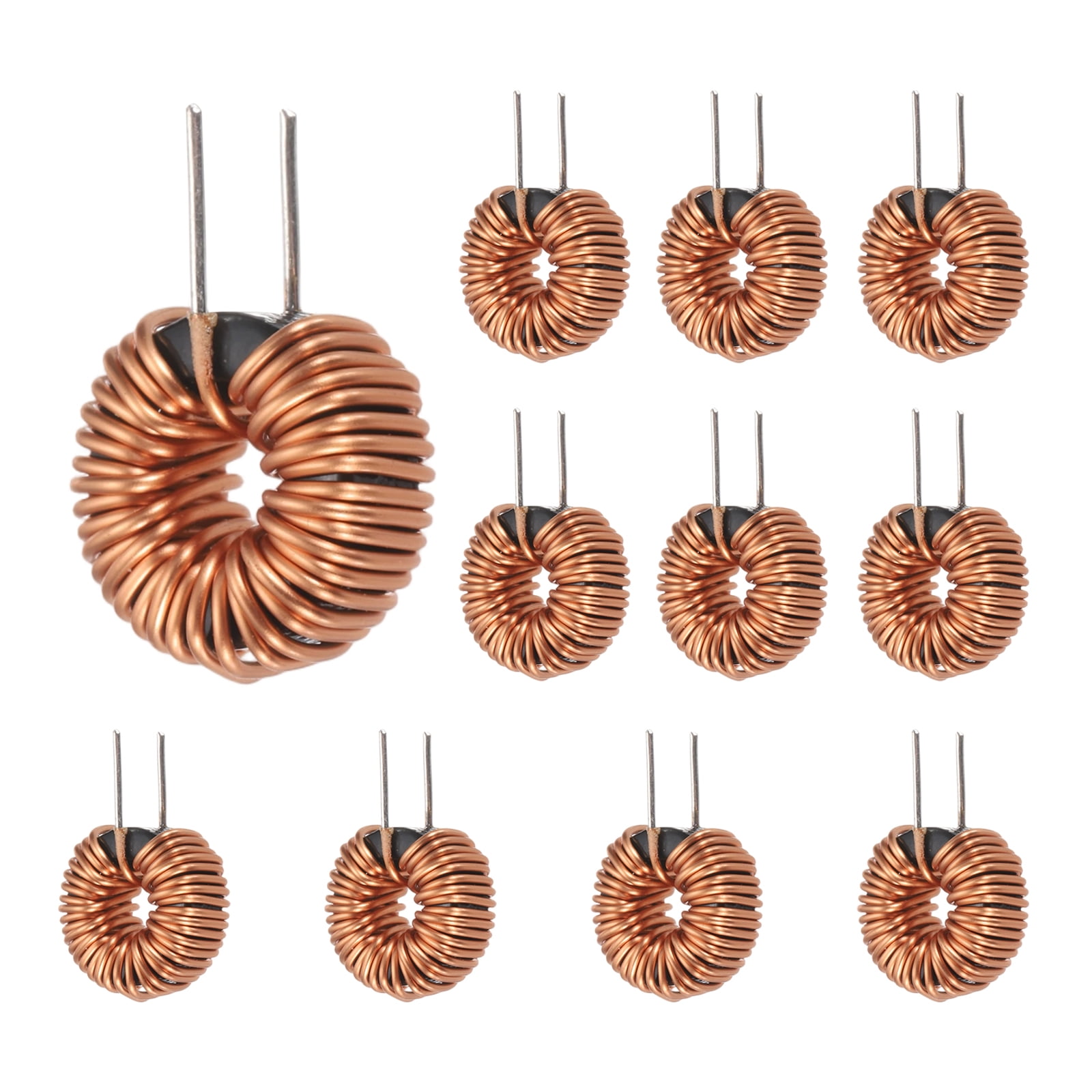 Uxcell 12pcs Toroid Core Inductor, 100uH 5A Copper Wire Wind Wound ...
